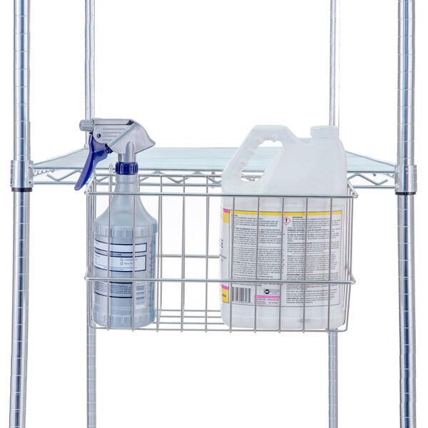 Accessory Chrome Hanging Basket for Shelving Units